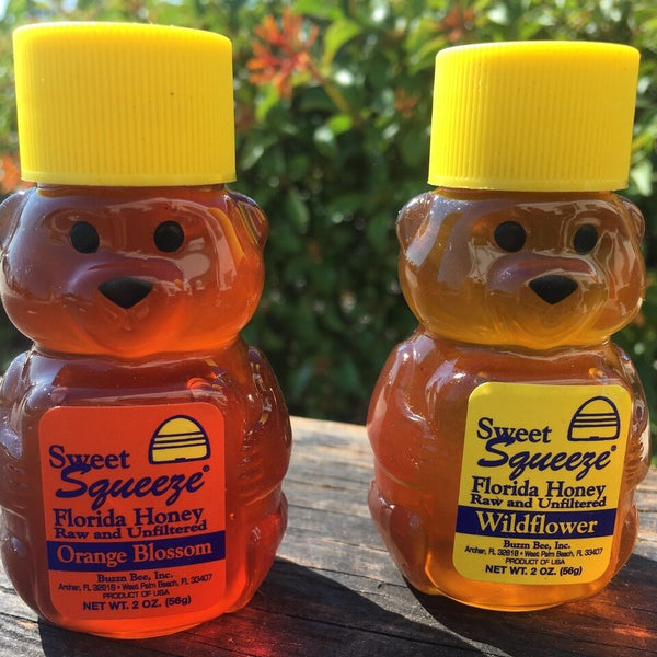 Sweet Squeeze Raw Honey Bear Pair - 2oz each